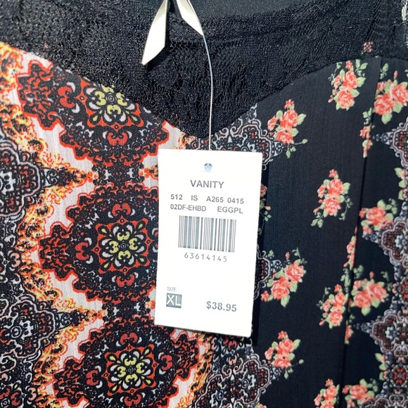 NEW! Black/Pattern Dress - Picture 5 of 7